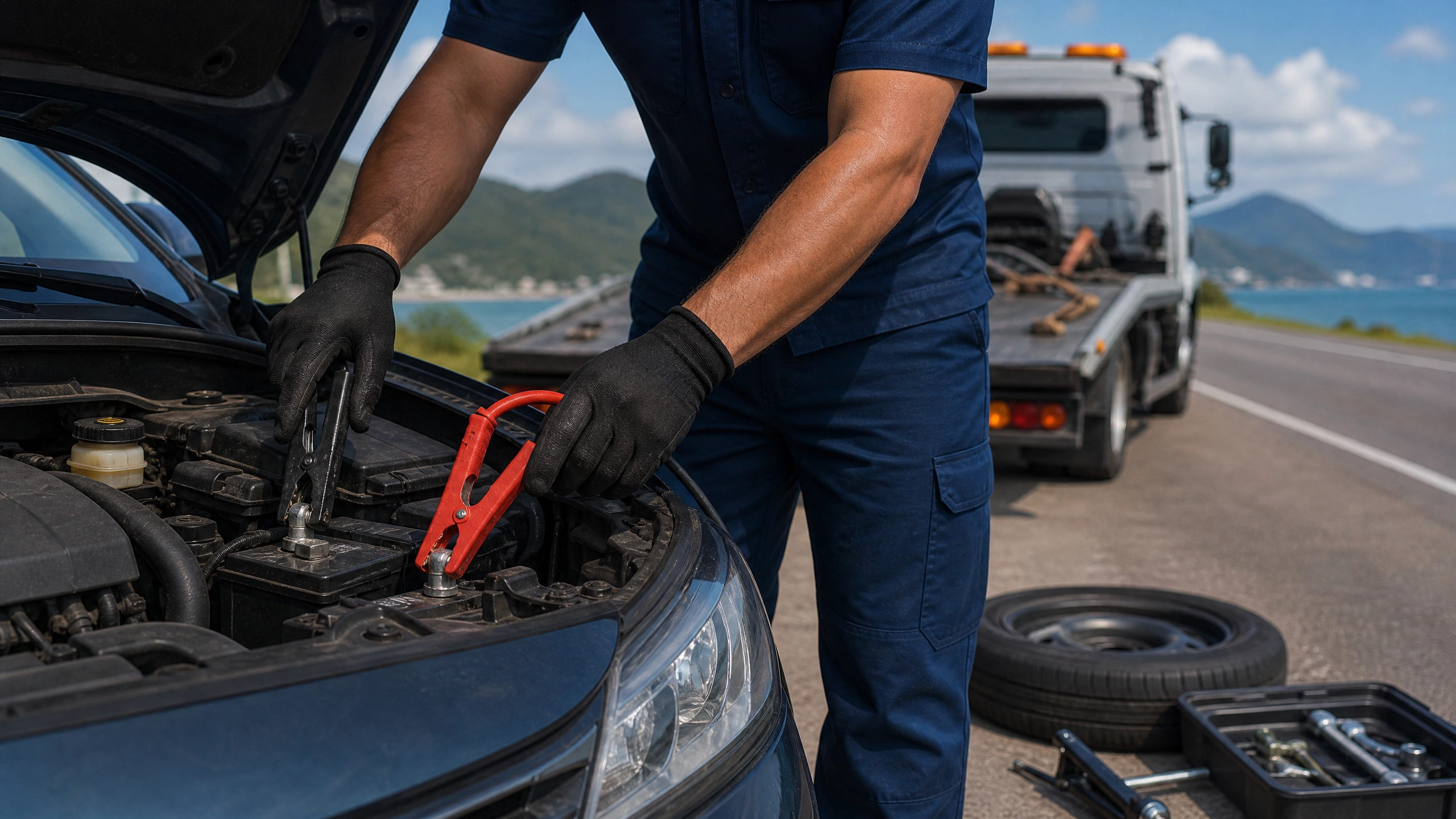 Atendimento de assistência veicular da Maxx Service